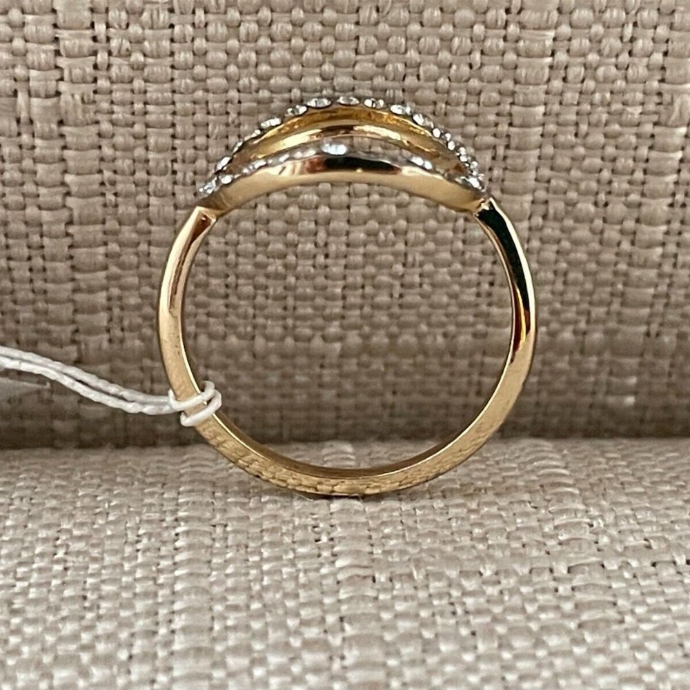 Nordstrom Women Rings Gold Tone Crystal Accent Ring Size 7 Read Desc - Picture 4 of 10